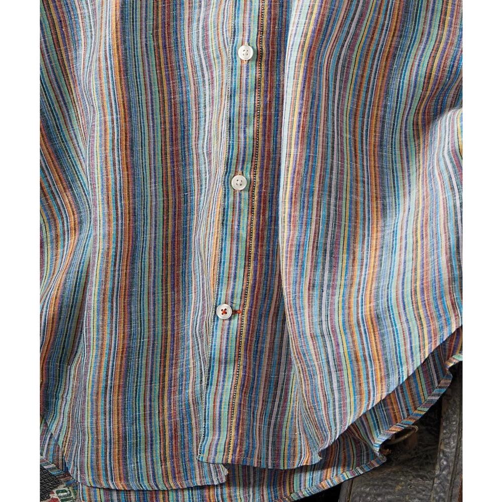 32 Bar Blues ZING ITALIAN LINEN SHIRT STYLE NUMBER: 633506 Resort Beachy Sz XXL - Picture 6 of 6